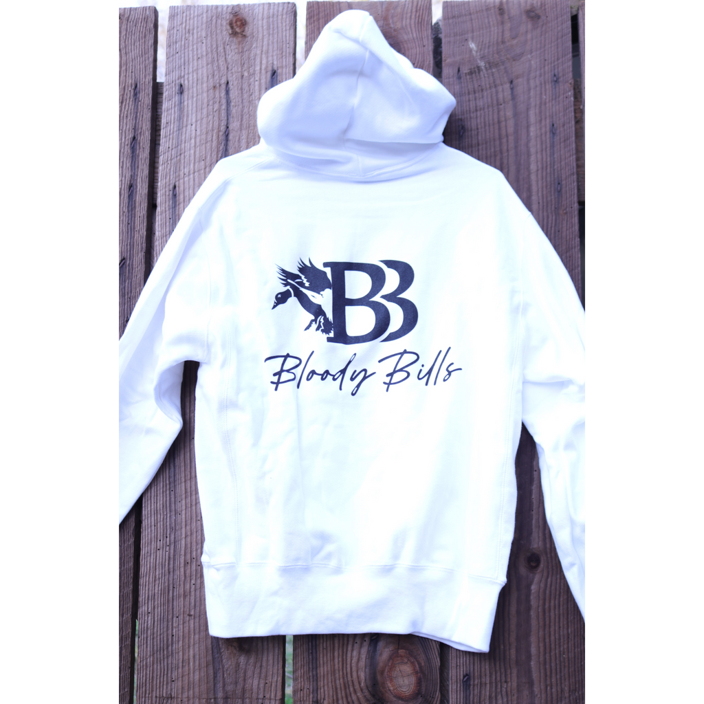 White bloody hoodie best sale
